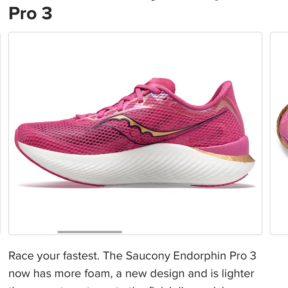 GARAGE SALE - 
Women's Saucony Endorphin Pro 3, Size US 8.5 / EUR 40